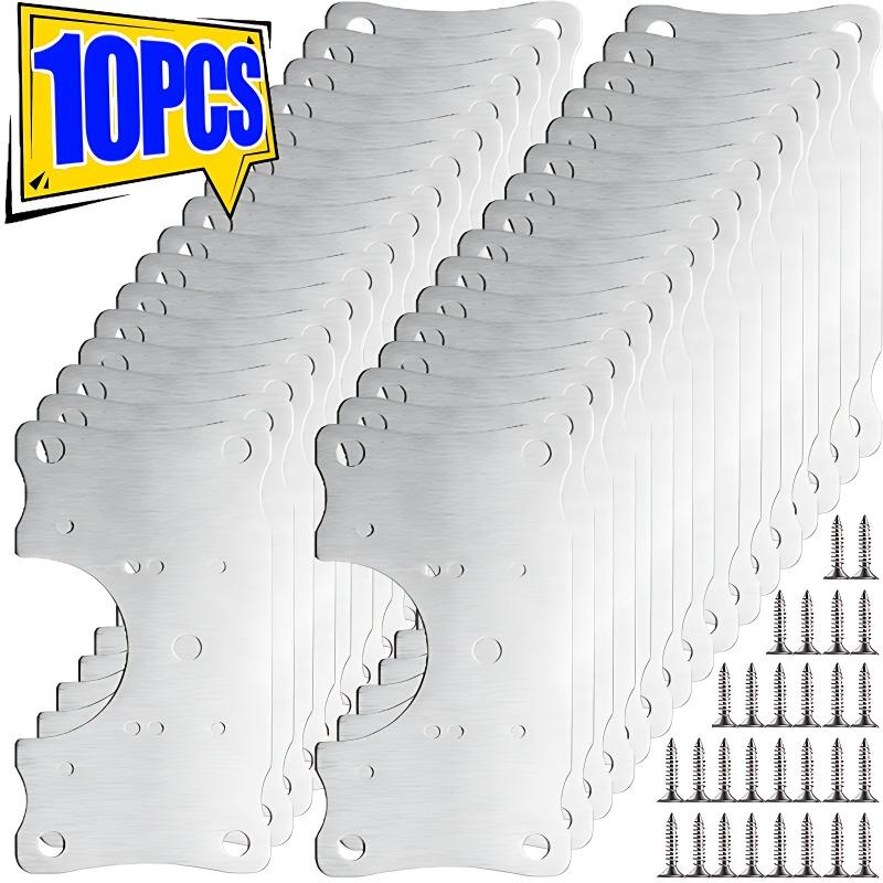 10x Stainless Steel Hinge Repair Plate For Cabinet Furniture Hinges Mounting Tool Kitchen Cupboard Door Fixing Plate Home Tools