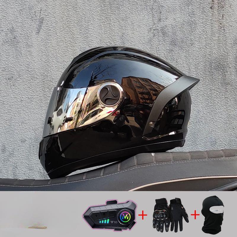 Motorcycle Helmets for Men and Women In Winter Motorcycle Running Helmets for New National Standard Tail Wings for Four Seasons