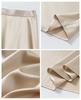 Women's High-Waisted Mulberry Silk Satin A-Line Skirt - Summer, Draped, Versatile, Light Luxury, Slimming Style