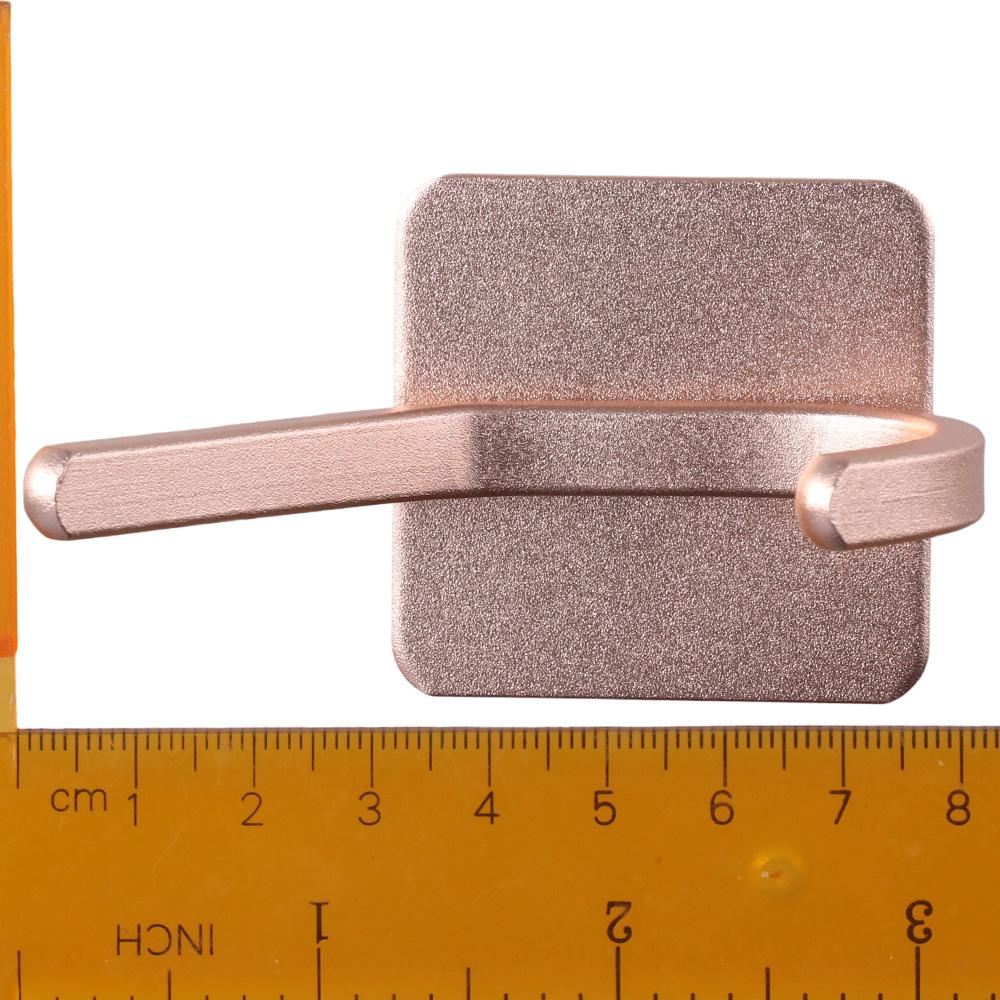 4 PCS Rose Gold Adhesive Towel Hooks Space Aluminum Robe Hook Wall Hooks Bathroom Kitchen