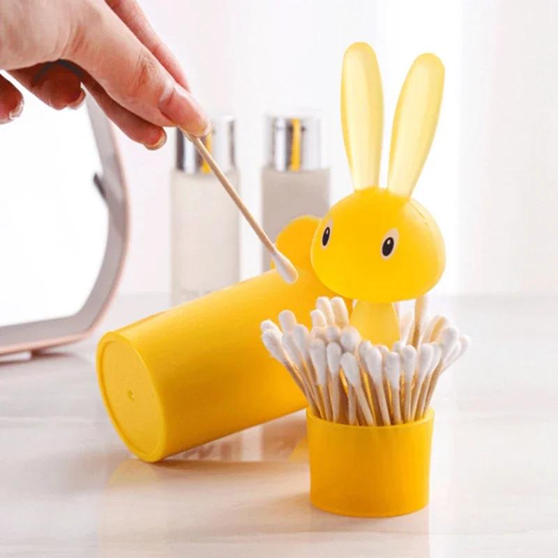 Pull-up Type Toothpick Cylinder Cotton Swab Storage Box Fun Magic Rabbit Shape Toothpick Dispenser Case Table Decoration