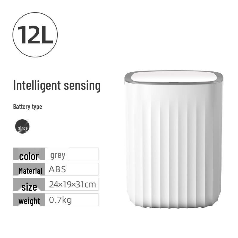 

Jieanhui Автоматическое умное мусорное ведро с сенсором и крышкой - Водонепроницаемое для кухни, ванной комнаты или гостиной