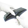 [Inden-ya] Inden Bifold Wallet with Small Bill Compartment and Box-Shaped Coin Purse, Deerskin, Navy Blue with Black Lacquer, Shippo Pattern,