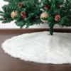 Decorative Tree Stand Cover for Xmas Party 24/30/36 Inch White Faux Fur Christmas Skirt, Soft Fluffy Plush Protective Holiday Decoration Base