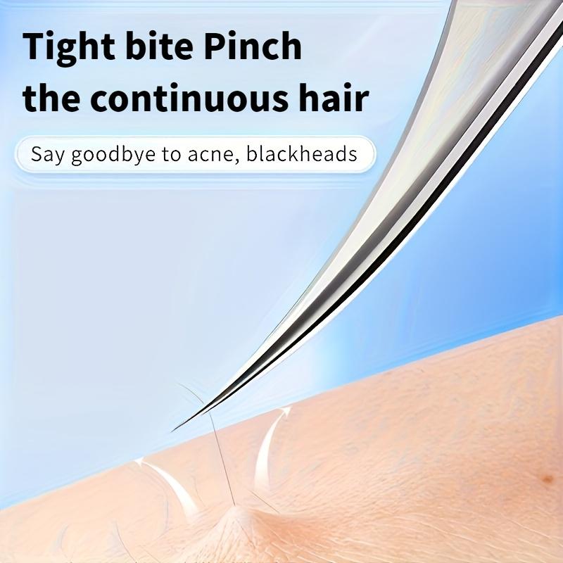 Stainless Steel Precision Tweezers with Storage Case Ultra-Sharp Blades for Eyebrows Blackheads Pimples Facial & Body  Care Tool