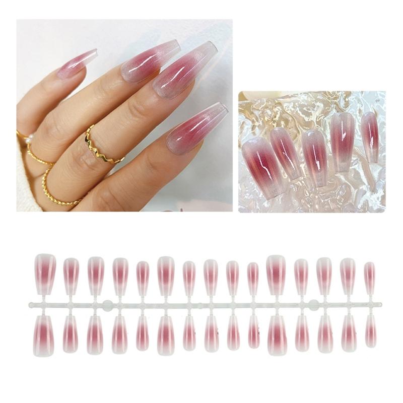 

30Pcs False Nails Long Press on Nails Wearable Fake Nails Full Cover Acrylic