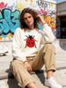 Retro Insect Jacquard Long Sleeve Knit Sweater