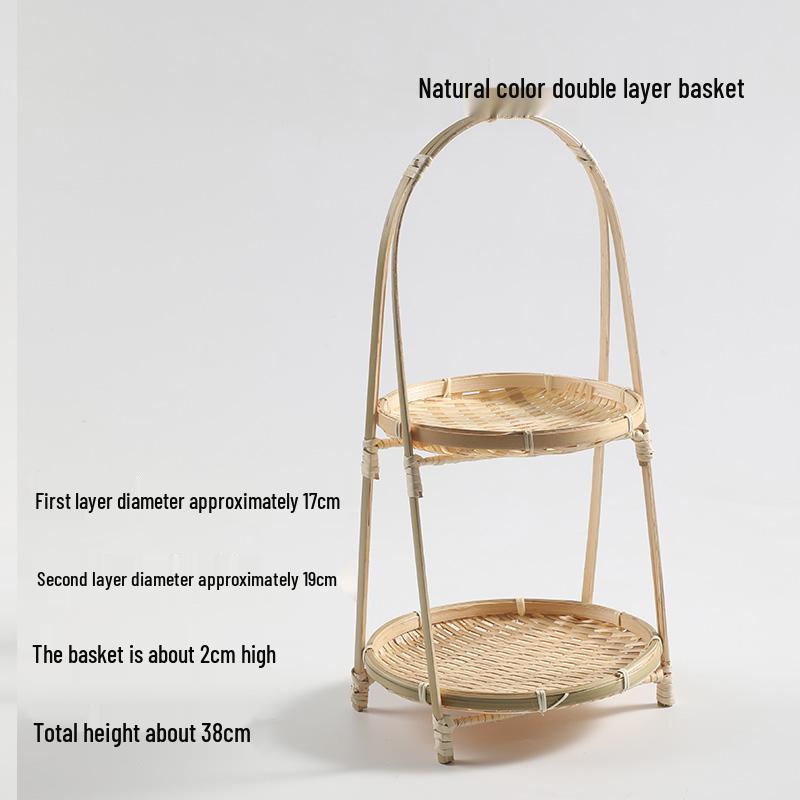Handgeflochtener Bambus-Siebkorb für Dim Sum und Desserts - Ideal für die Präsentation von Gebäck und chinesische Verlobungstafeln