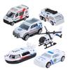 1:64 Alloy Car Toy Simulation Ambulance Vehicle Model Children Kid Car Model Toy6pcs Ambulance