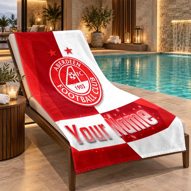 Custom Name Aberdeen Beach Towel Personalized Text Soft Towel Swimming Travel Bath Gift
