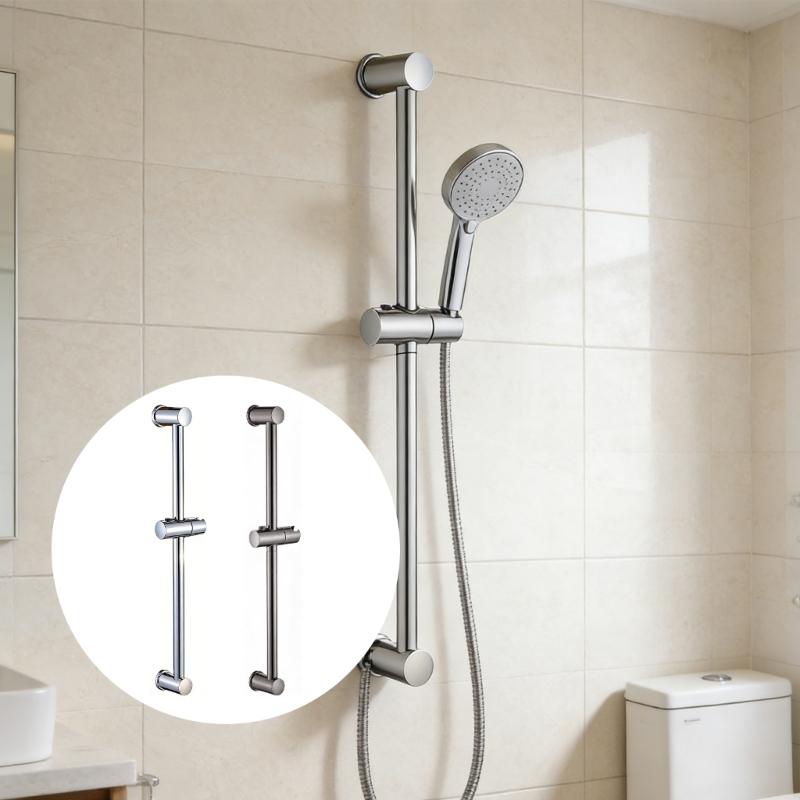 Wall Mounted Sliding Shower Poles Handheld Sprayer Bracket Included Adjustable Height Steel Easy Installs for Flexible Use