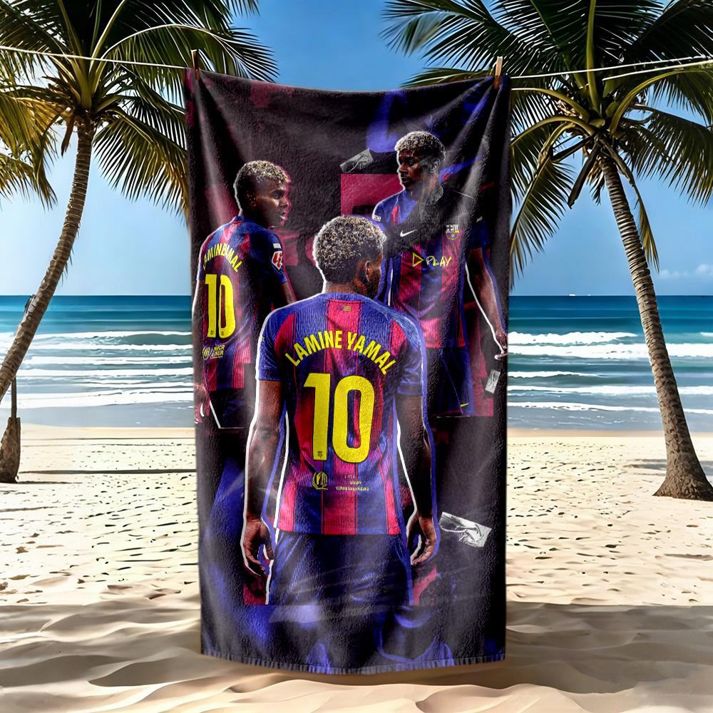 Lamin Yamal Beach Towel High Absorbency Quickdry Comfortable Lightweight Perfect For Traveling Yoga Camping And Swimming