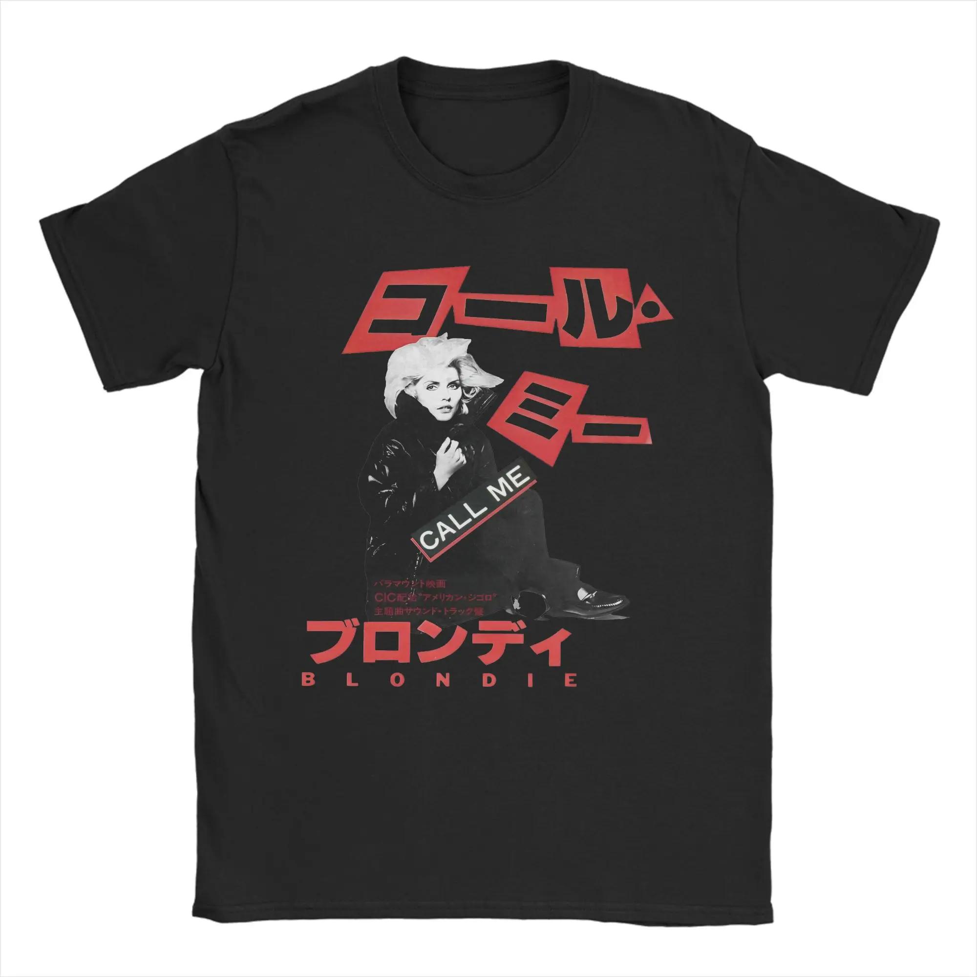 

Men Blondies Call Me T Shirt Vintage Band Singer Cotton Clothing Vintage Short Sleeve Round Collar Tee Plus Size T-Shirt 5XL різнокольоровий
