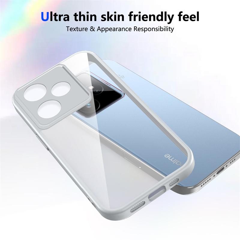 Realme GT7 5G RMX6688 Case Plating Silicone Bumper Shockproof Clear Back Cover Hard Phone Case for Realme GT7 RealmeGT7 RMX6688