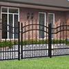 151090 vidaXL Gate and Spear Top Black 103x150 Cm Powder-Coated Steel