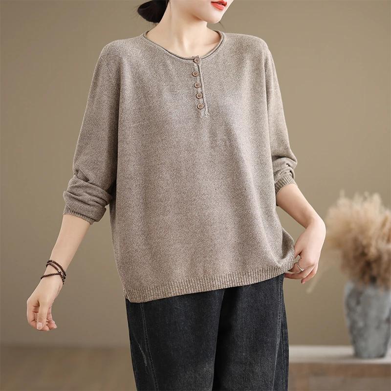 Sweater Pullovers Tops Women Long Sleeves Autumn Winter Blouse Oversized Loose Long Sleeve Shirt Slim Pullover Tops