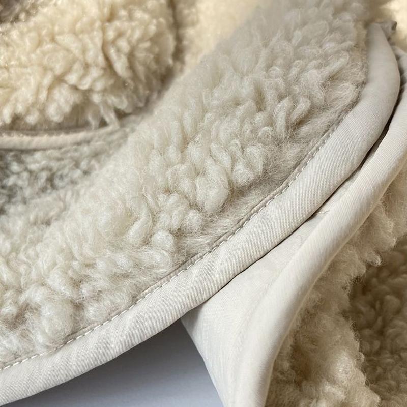 Autumn Winter Women Double-sided Wear Vests Button Waistcoat Lamb Hair Thermal Warm Thick Fleece Sleeveless Jacket Ladies Coats