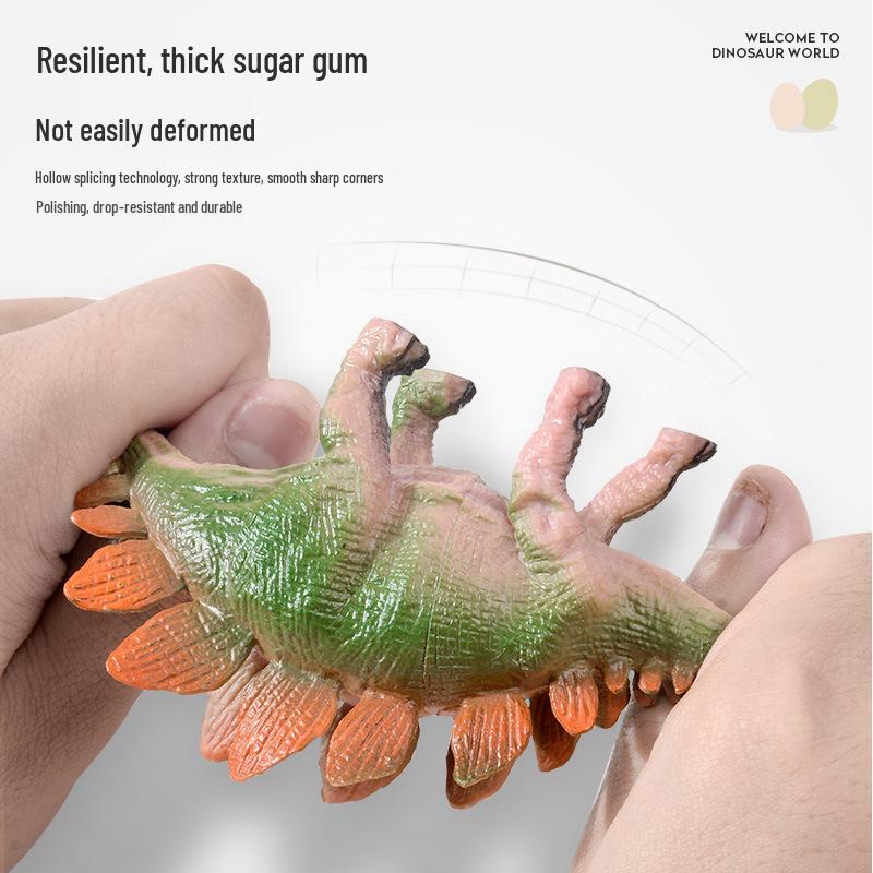 Dinosaur Toy Set: Tyrannosaurus & Triceratops Soft Rubber Figurines for Kids