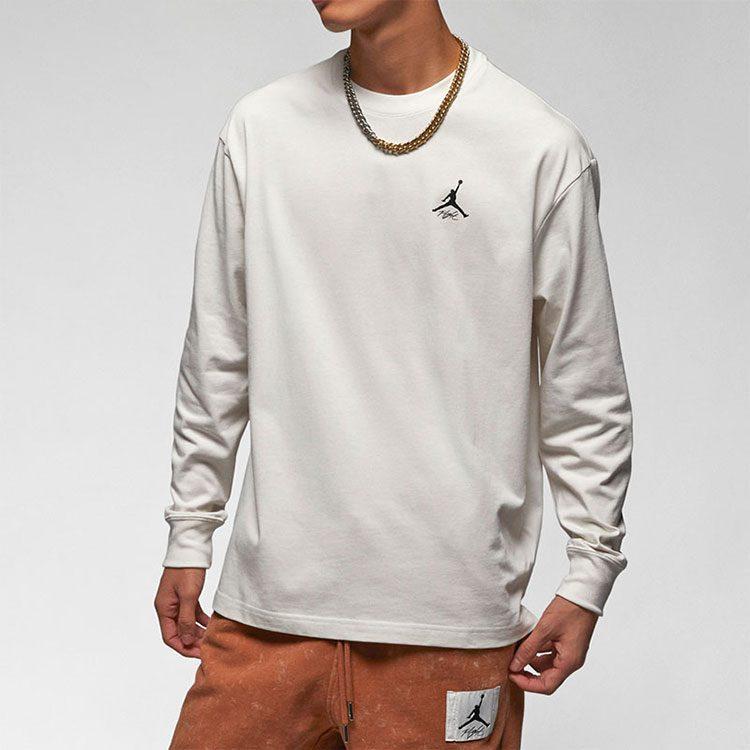 Jordan T Shirts Men's Beige Crew Neck Moderate Straight Fit DV8427-030