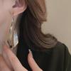 "Exquisite Metallic Leaf Drop Earrings: European & American Style, Trendy and Unique Design for Women."