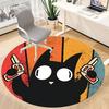 1pc Gangster Cat Office Round Area Rug, Under Office Chairs Bedroom Living Room Home Decor, Room Deco, Available in Various Sizes