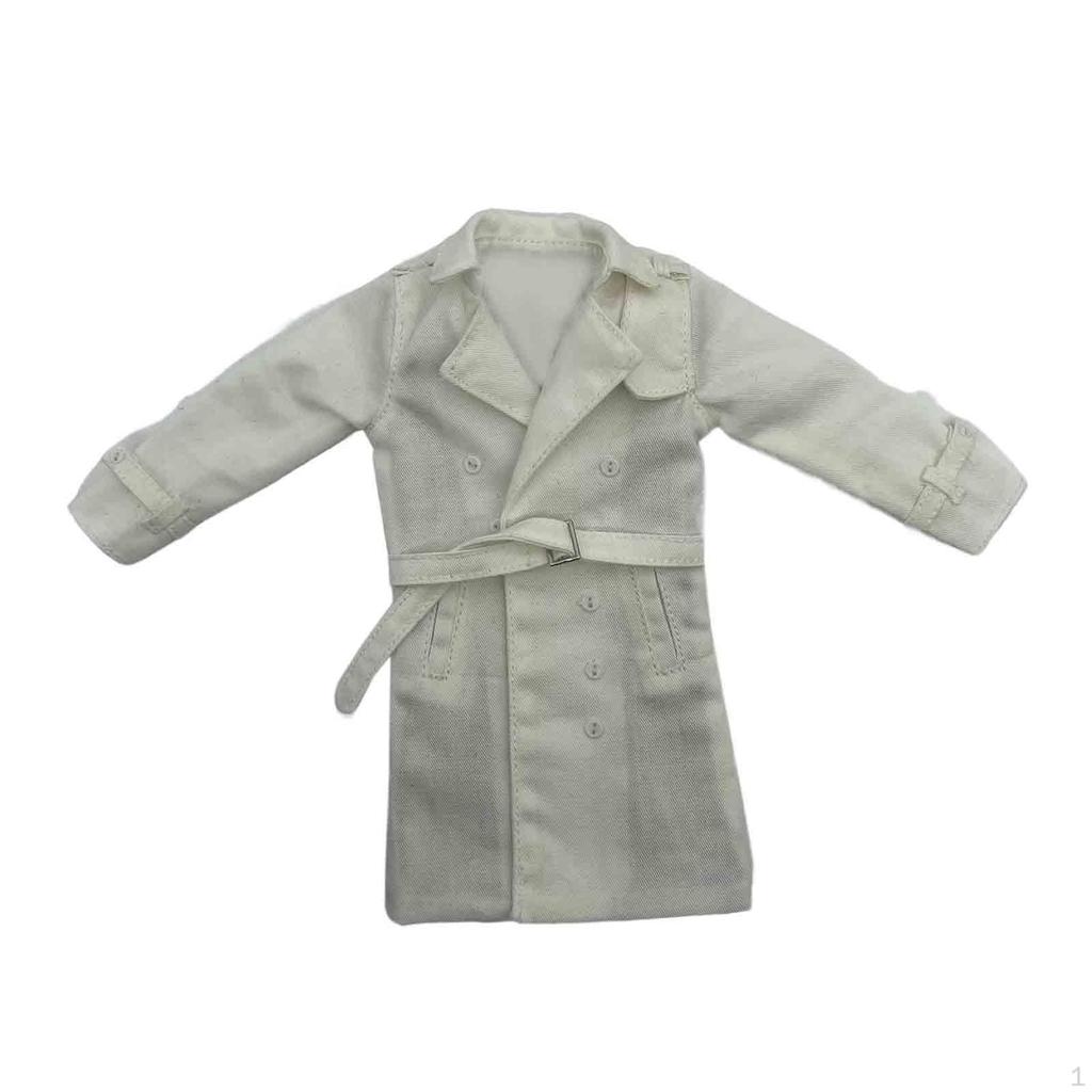 1/6 Trench , Handmade Doll Clothes Over, Miniature Clothing for 12" Model, Figures Dress Accs