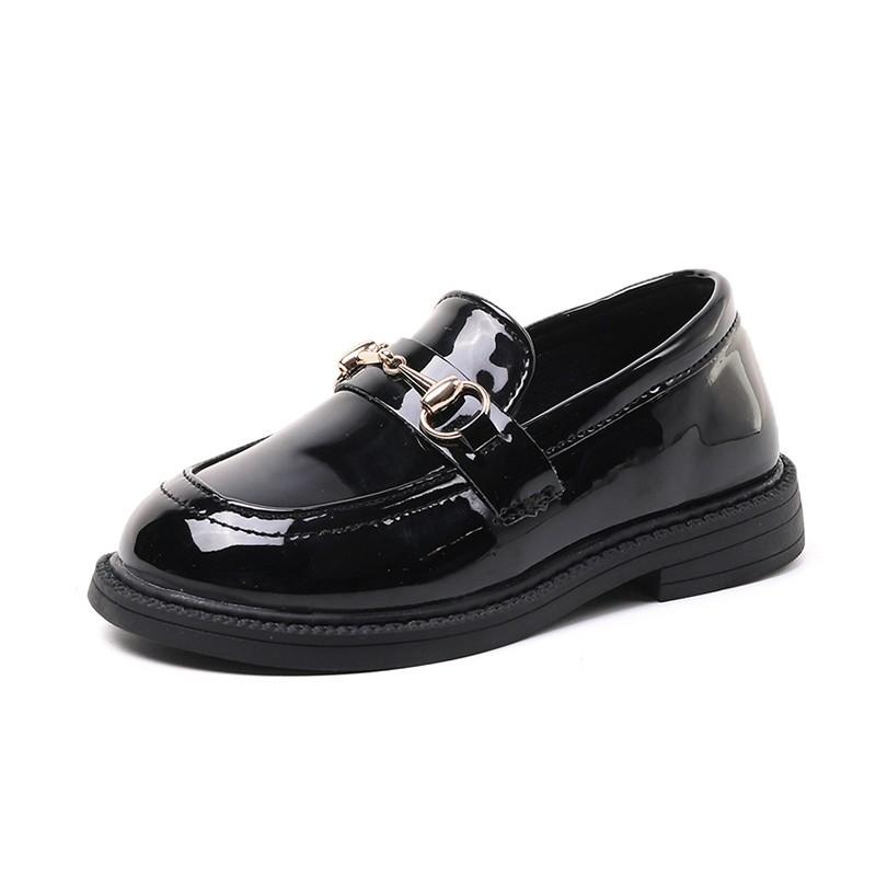 Girls' Leather Shoes 2025 Spring and Autumn New Fashion College British Style Children's Single Shoes Little Girl Flat Shoes