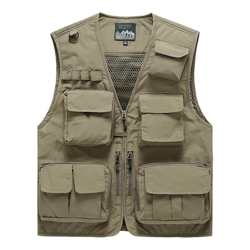 Dibenze Men's Outdoor Multi-Pocket Breathable Vest