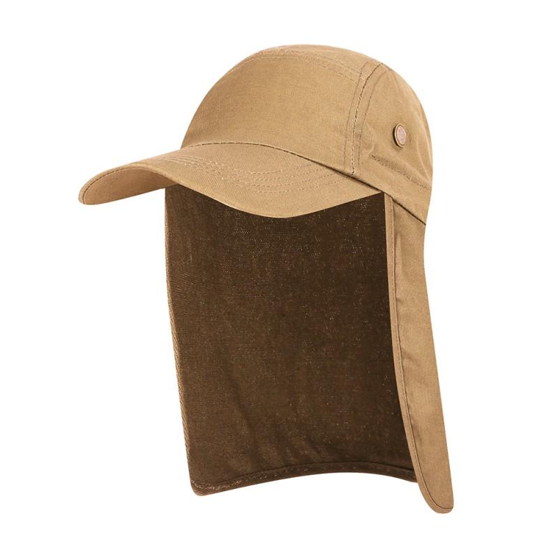 Unisex Fishing Hat Sun Visor Cap Hat Outdoor Activity UPF 50 Sun Protection with Removable Ear Neck Flap Cover for Hiking Fishing Caps
