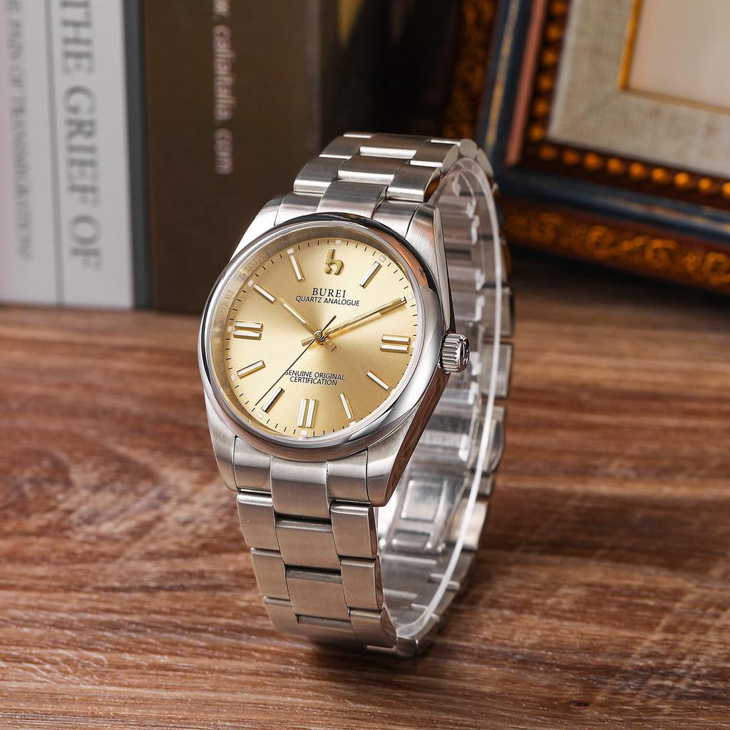 BUREI Popular Luxury Brand Wristwatches 1 Men's Watches Ranking, Quartz, Waterproof, Analog, Men's