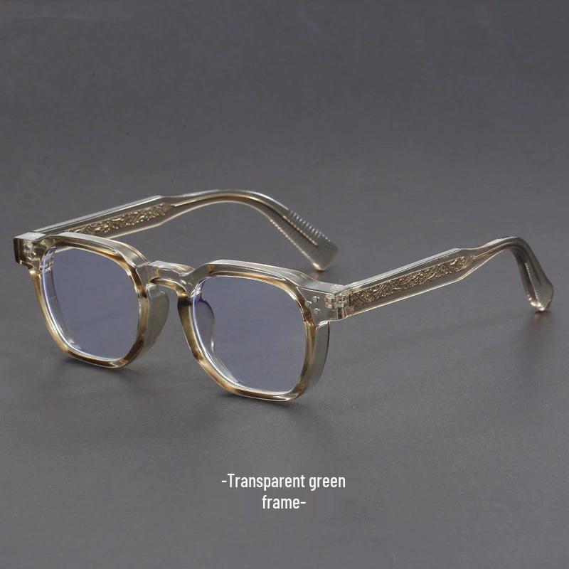 Japanese & Korean Retro Prescription Eyeglass Frames for Men & Women - Trendy Literary Style with Plain or Custom Lenses