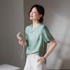 New Chinese Style Dyed Jacquard Short-Sleeved Shirt