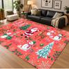 Christmas Theme Floor Carpet, Soft Area Rug, Xmas Indoor Home Holiday Decoration