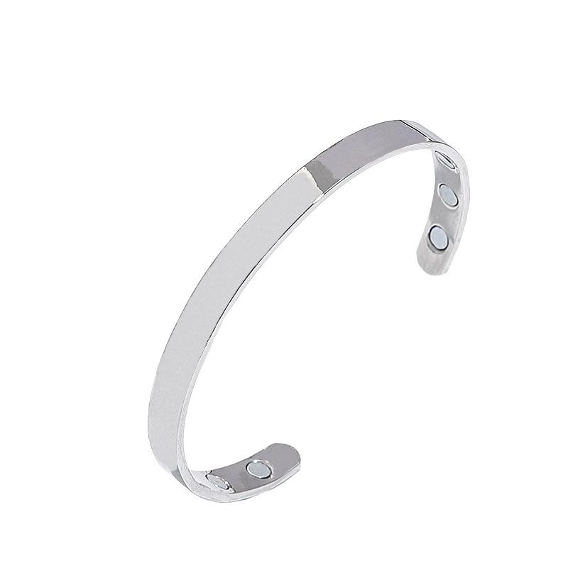 Женский Мужской Браслет Ювелирные Изделия Мощный Магнитный Браслет для Мужчин Подарок Браслет Шарм серебряный