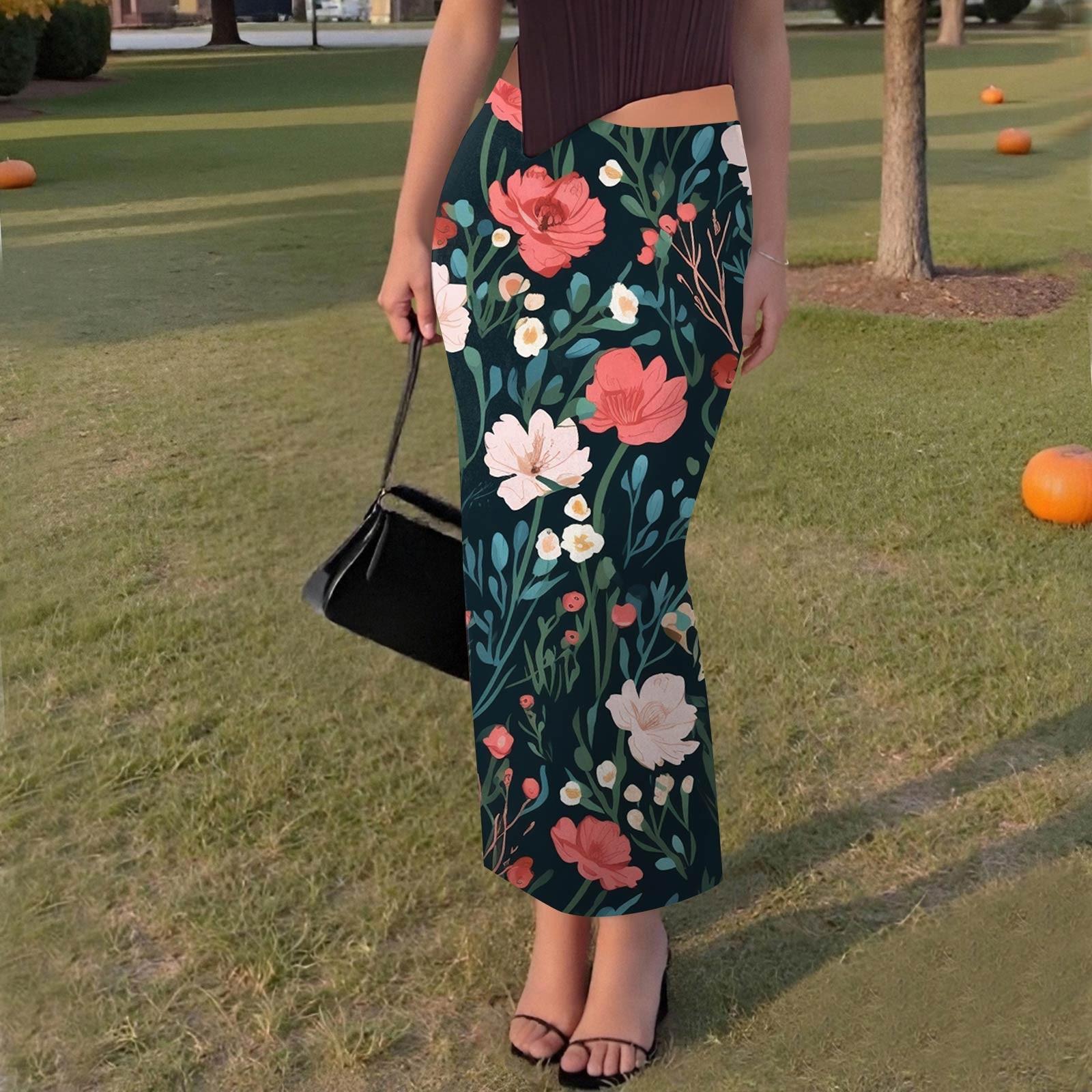 

Женская повседневная модная юбка с разрезом «рыбий хвост» с градиентным принтом, эластичная узкая юбка до середины тела XL