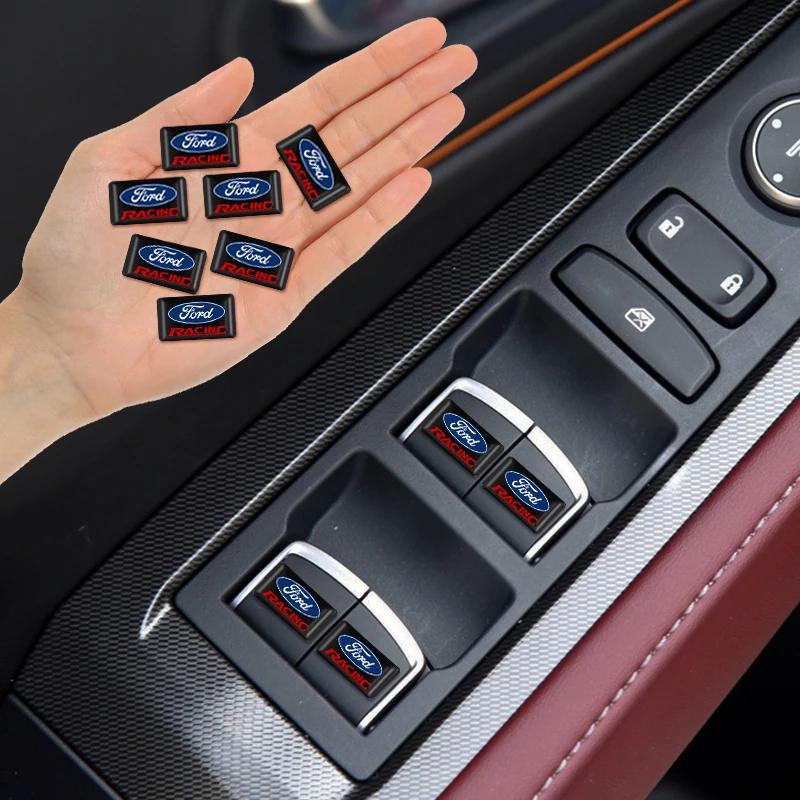 Car Door Window Button Anti Scratches Protective Sticker For Ford Focus 2 MK2 3 4 MK3 MK4 ST Mondeo Festiva Fusion Suit Fiesta