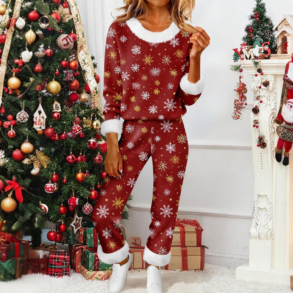 Women's Fashion Casual Homewear Fashion Casual Printed Cardigan Shirt Trousers Set