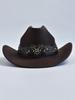 Pălării de cowboy occidentale din piele artificială PU pentru femei, pălărie de jazz vintage pentru cowgirl