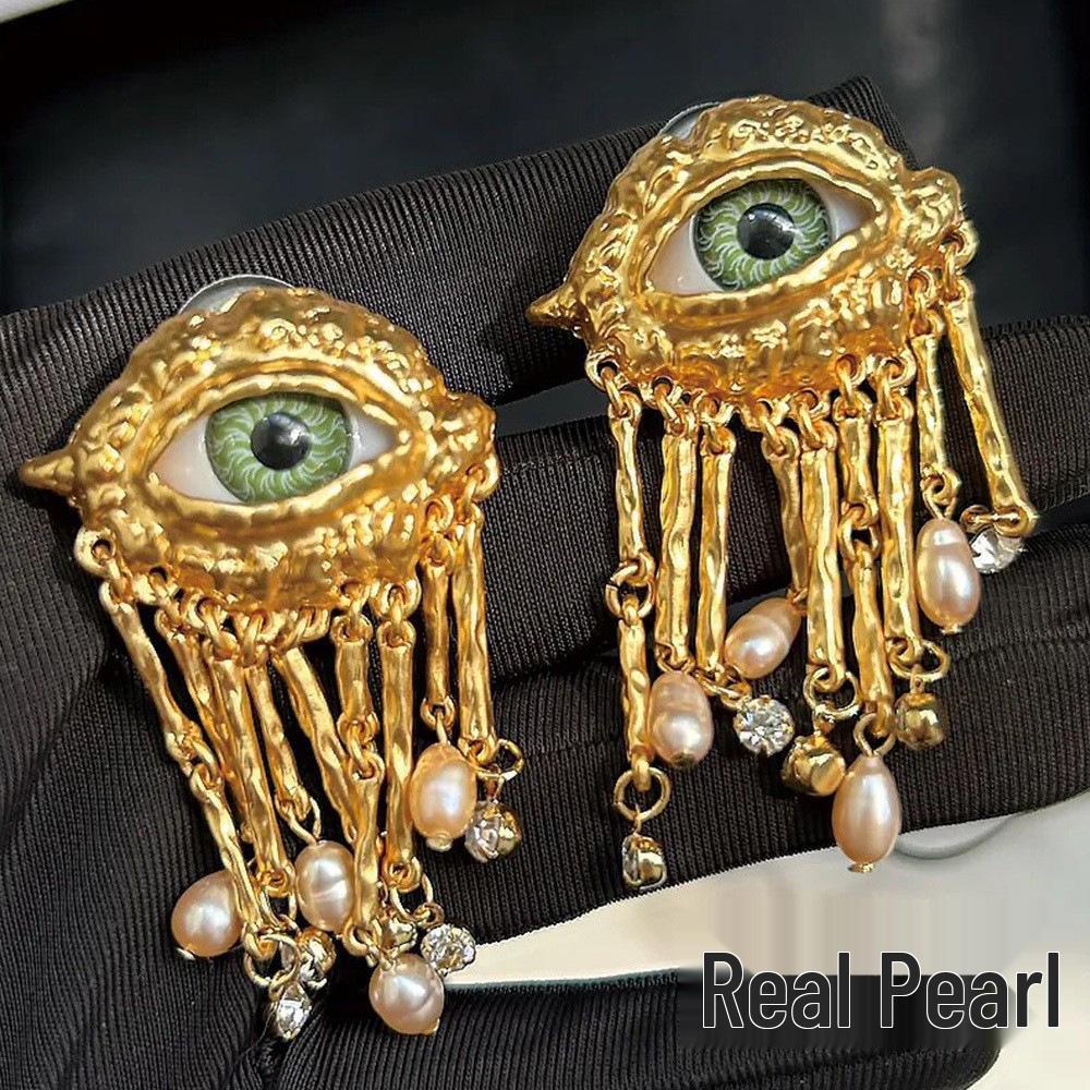 

Evil Eye Earrings & Tassel Ear Cuff Set