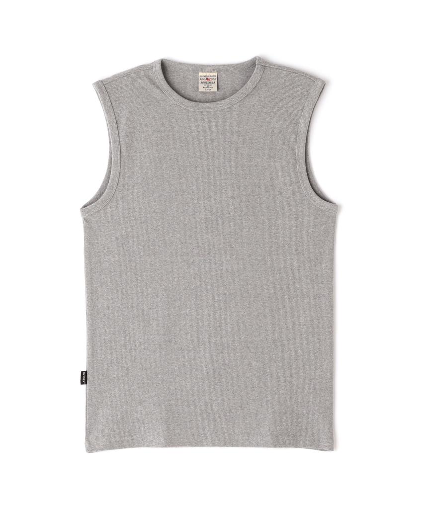 AVIREX DAILY RIB NOSLEEVE T-SHIRT men's S 020 gray 783-5935001