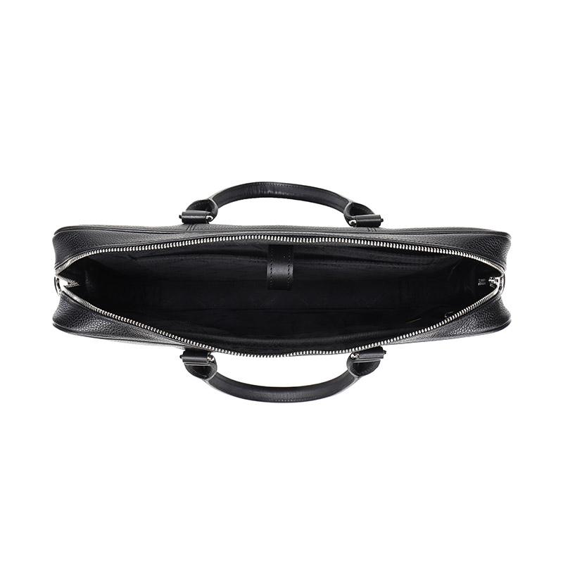 New LONGCHAMP Le Foulonné Cow Leather Laptop Bag, Briefcase, One Shoulder Handbag Regular Men's Black 2121021047