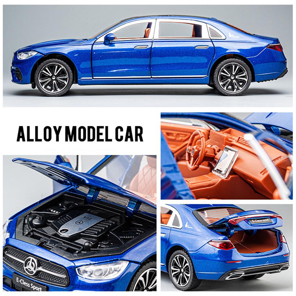 1/24 Scale E-Class E300L Diecast Car Model Toy, Pull Back Toy Vehicle with Sound and Light for Kids Toddler Boys Girls Gift Collection