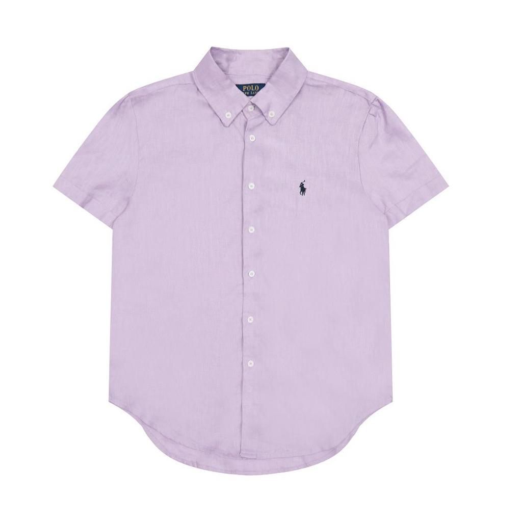 2025 Sommer Ralph RL Little Pony Besticktes Reines Leinen Göttinnen-Kurzarmhemd