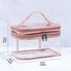 Portable Clear Makeup Bag 2 Layers Zipper Cosmetics Bags Travel Storage Pouch