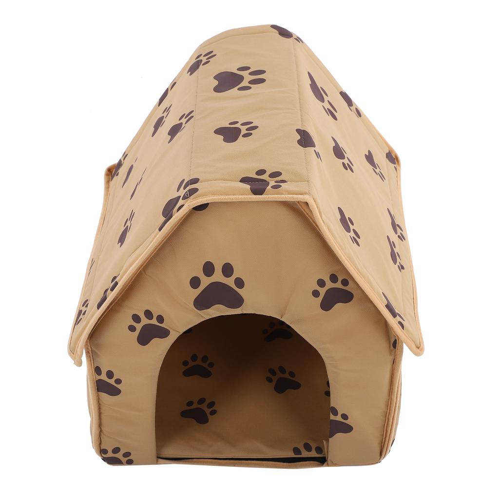 Pet House Foldable Bed Small Footprint Pet Bed Tent Puppy Cat Removable Washable HouseBrown