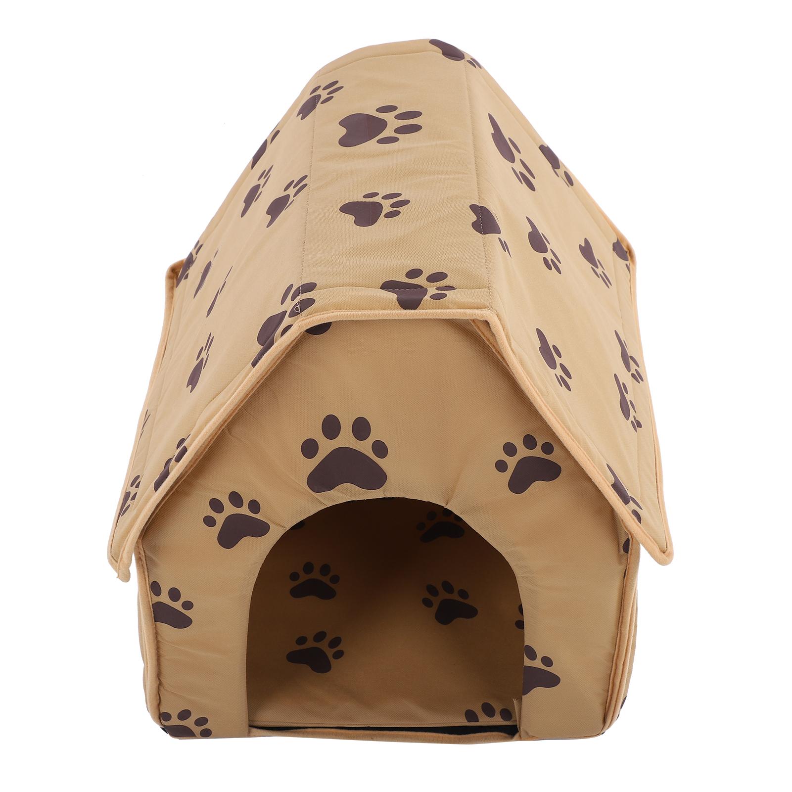 

Pet House Foldable Bed Small Footprint Pet Bed Tent Puppy Cat Removable Washable HouseBrown коричневий
