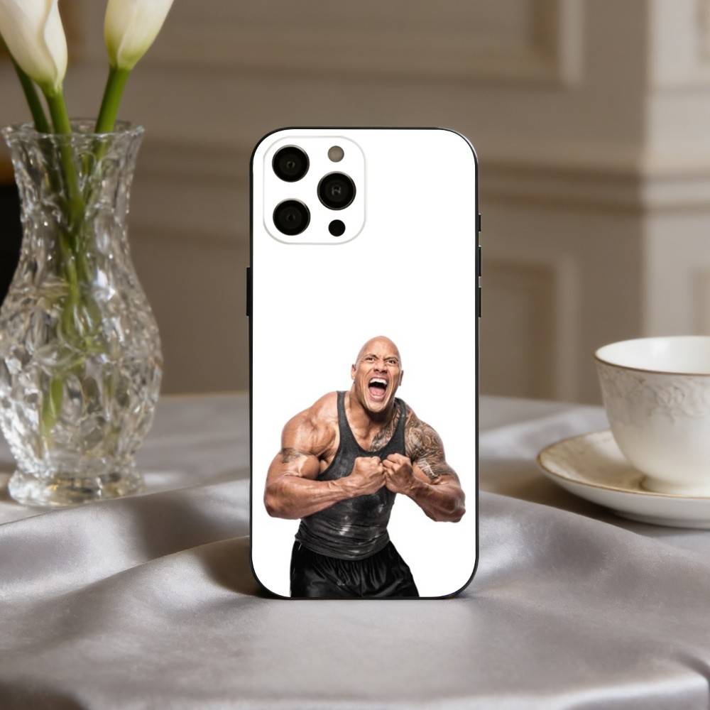 D-Dwayne Powerful J-Johnson Phone Case For iPhone 17pro,16,15,14,13,12,11 Plus,Pro Max,XS,Soft Silicone Black Cover