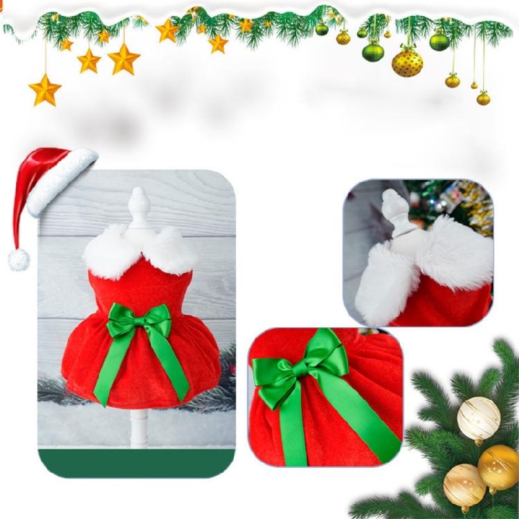 Santa Claus Suit Red Dresses Fashion Dog Cats Warm Photo Costume Pet Supplies