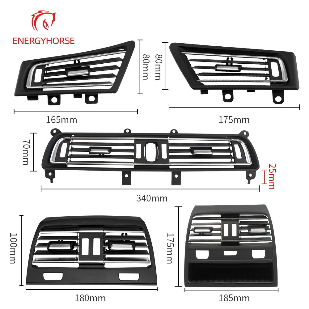 LHD vorne links Mitte rechts hinten Klimaanlage Lüftungsgitter mit Chrom für BMW 7er F02 F01 730 735 745