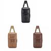 With Strap Mobile Phone Pouch Double Layers Phone Belt Hanging Pouch Phone Belt Clip Bag  Men